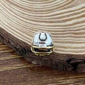 Pandora Indianapolis Colts Football Helmet Bead Charm S925 Silver Jewelry